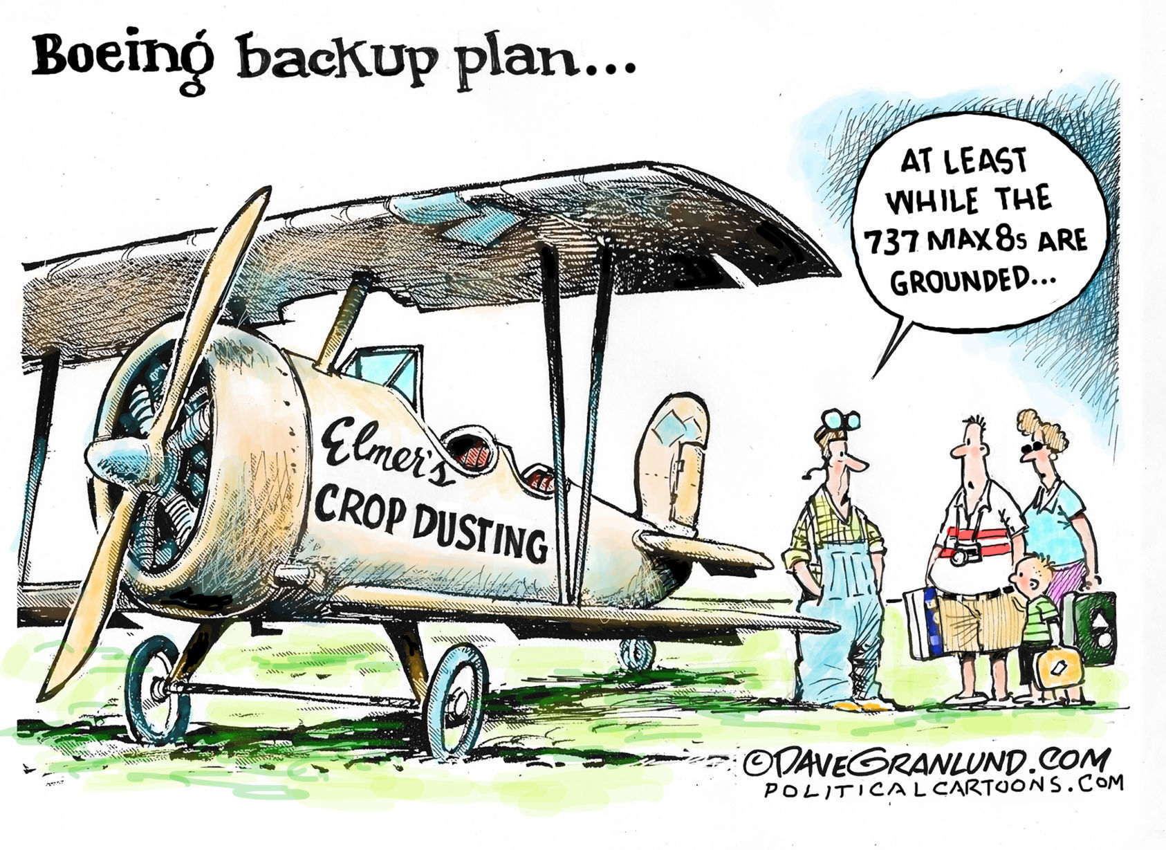Boeing 737 Max8 grounded by Dave Granlund, PoliticalCartoons.com